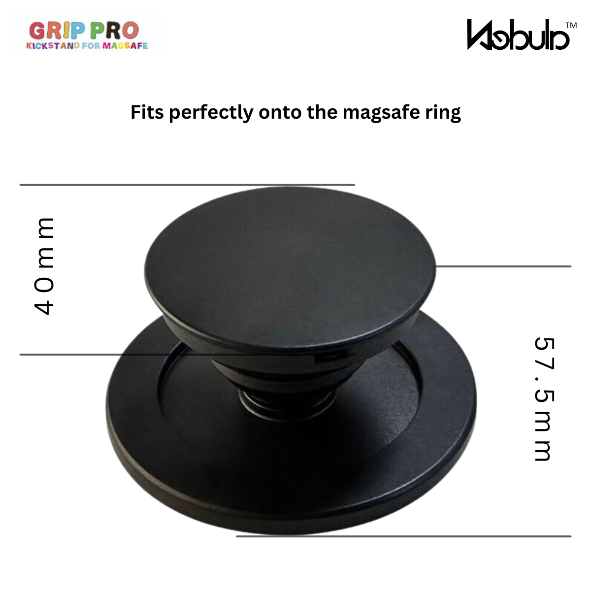 GripPro Magnetic Phone Ring Black