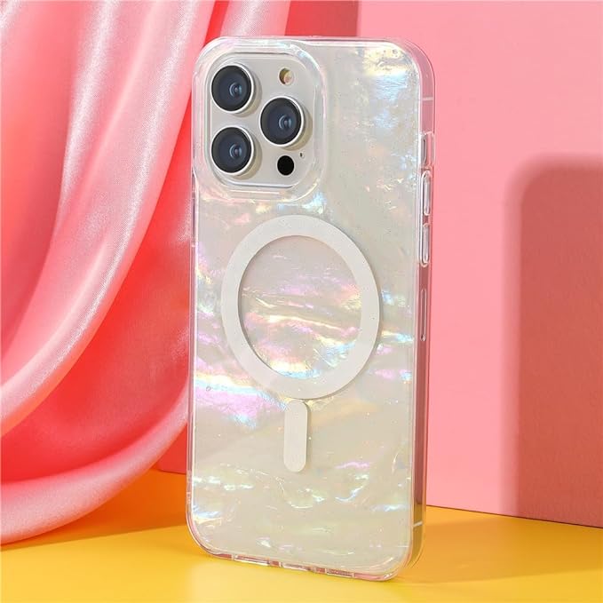 Nebula™ Opal Shell Magsafe Case White - iPhone Case