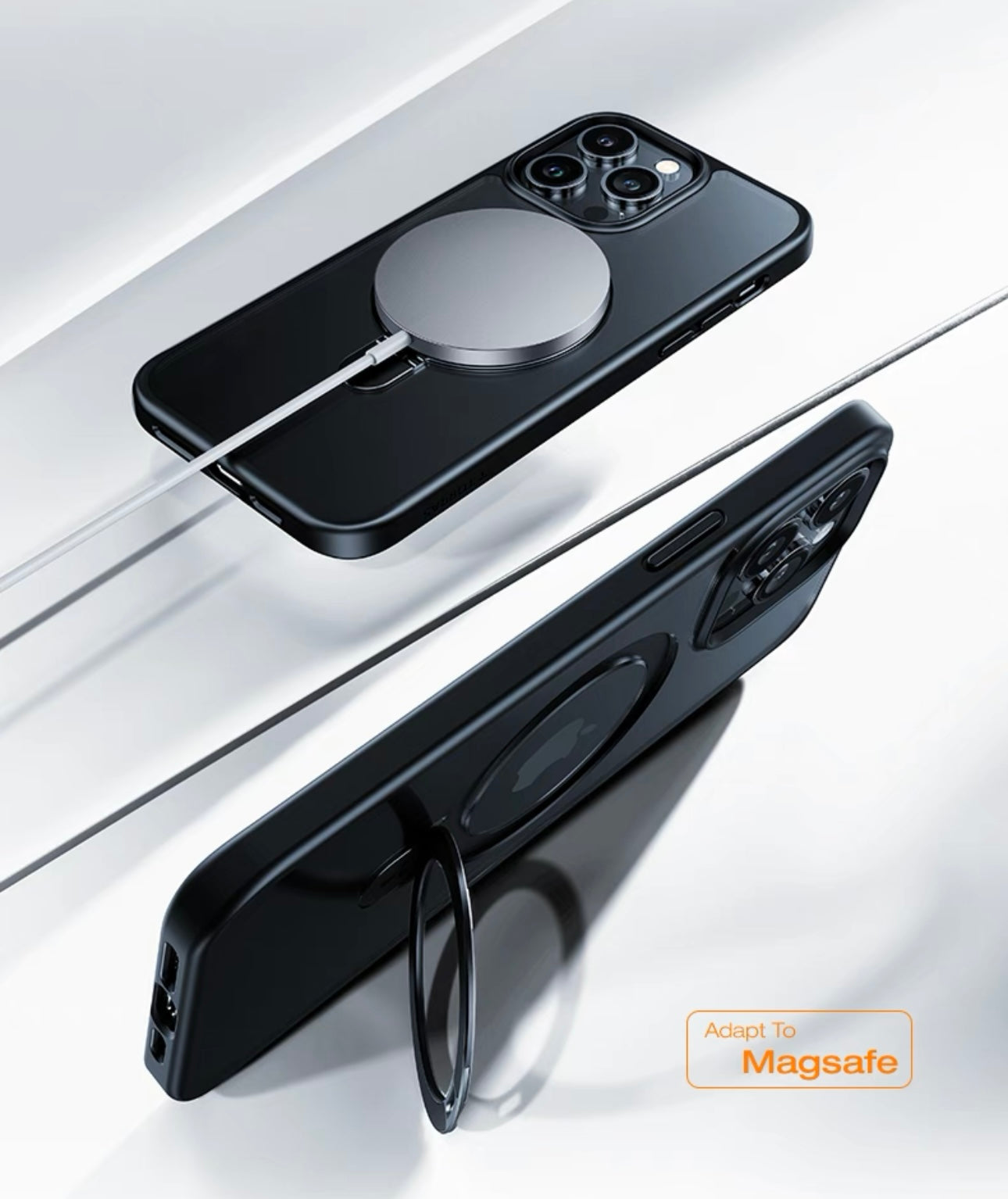 Nebula™ Invisible Stand Magsafe Black - iPhone Cases