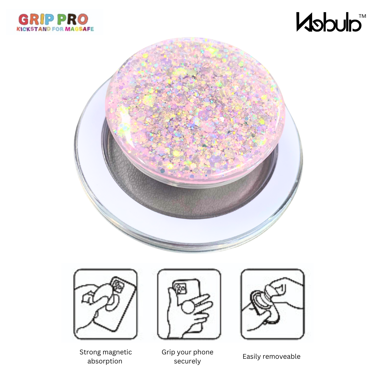 GripPro Magnetic Phone Ring Confetti Blush