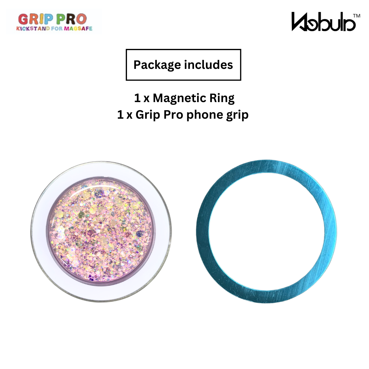 GripPro Magnetic Phone Ring Confetti Blush