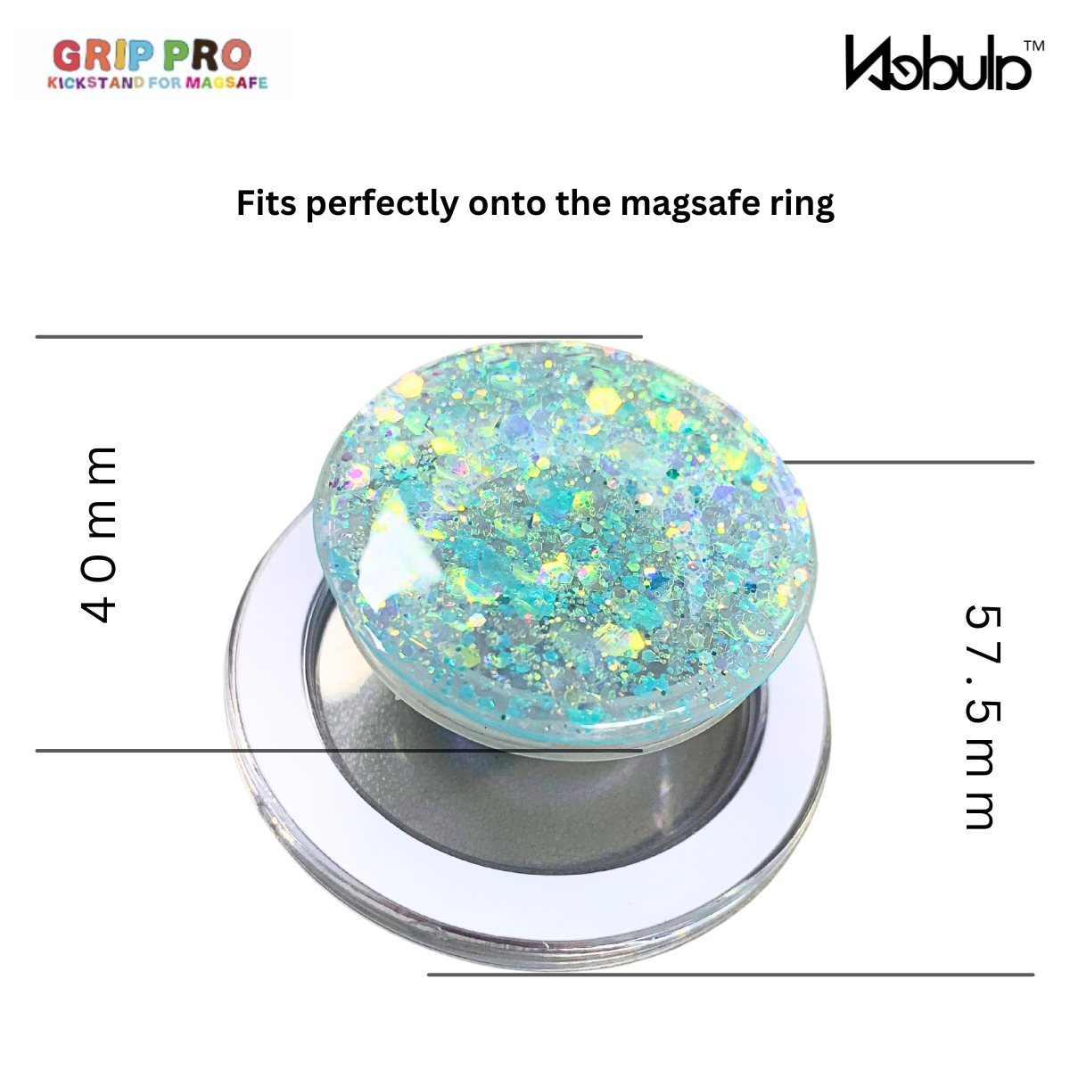 GripPro Magnetic Phone Ring Confetti Ice Blue
