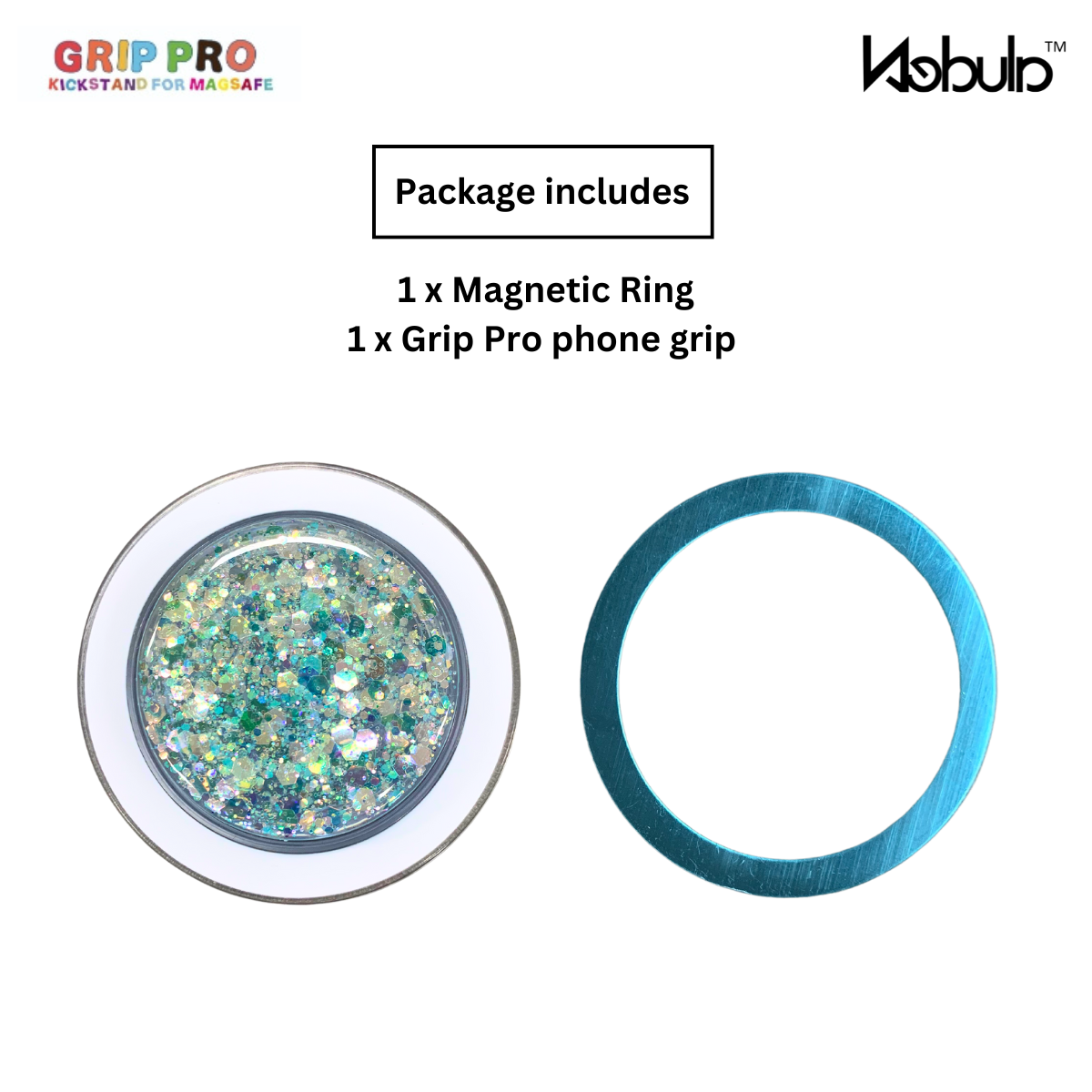 GripPro Magnetic Phone Ring Confetti Ice Blue
