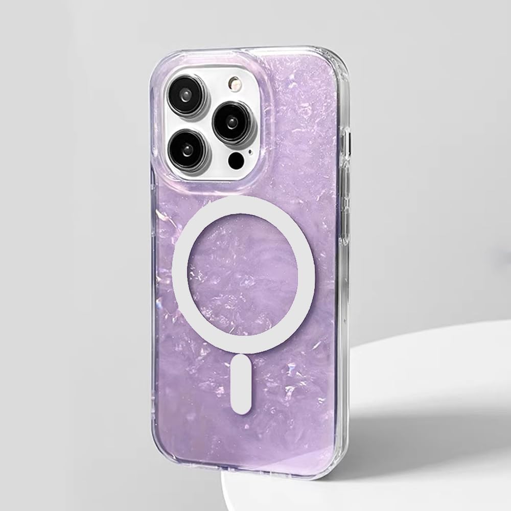 Nebula™ Opal Shell Magsafe Case Purple - iPhone Case