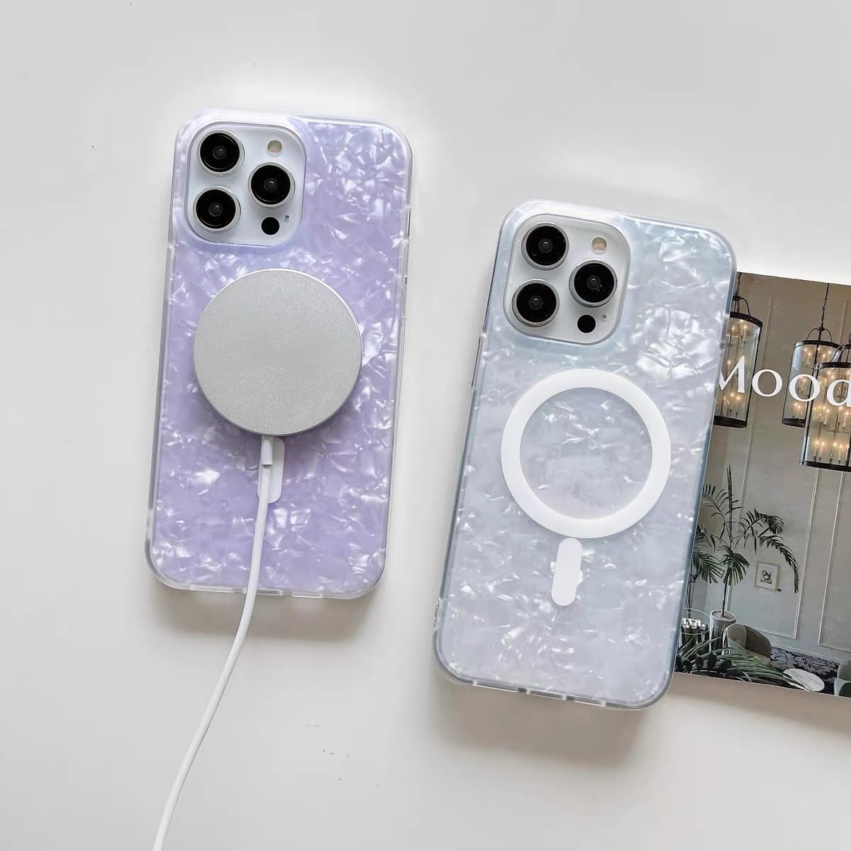 Nebula™ Opal Shell Magsafe Case Purple - iPhone Case