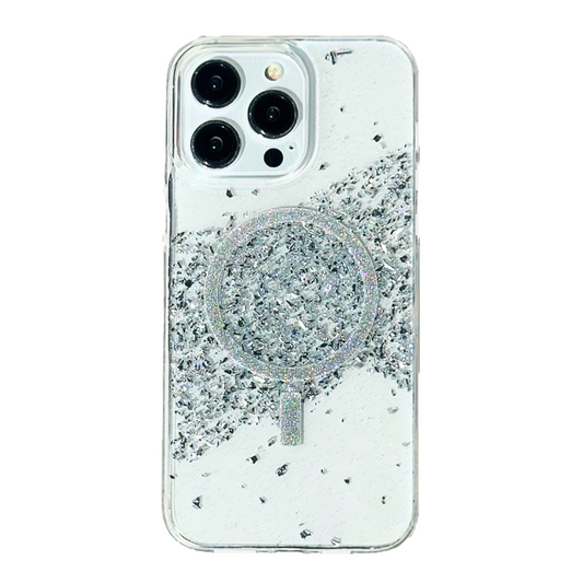 Nebula iPhone 16 Pro Max Noble Metal Dusted Magsafe Case Silver