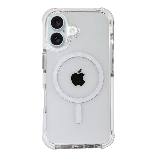 Nebula iPhone 16 Clear Back Tough MagSafe Case White