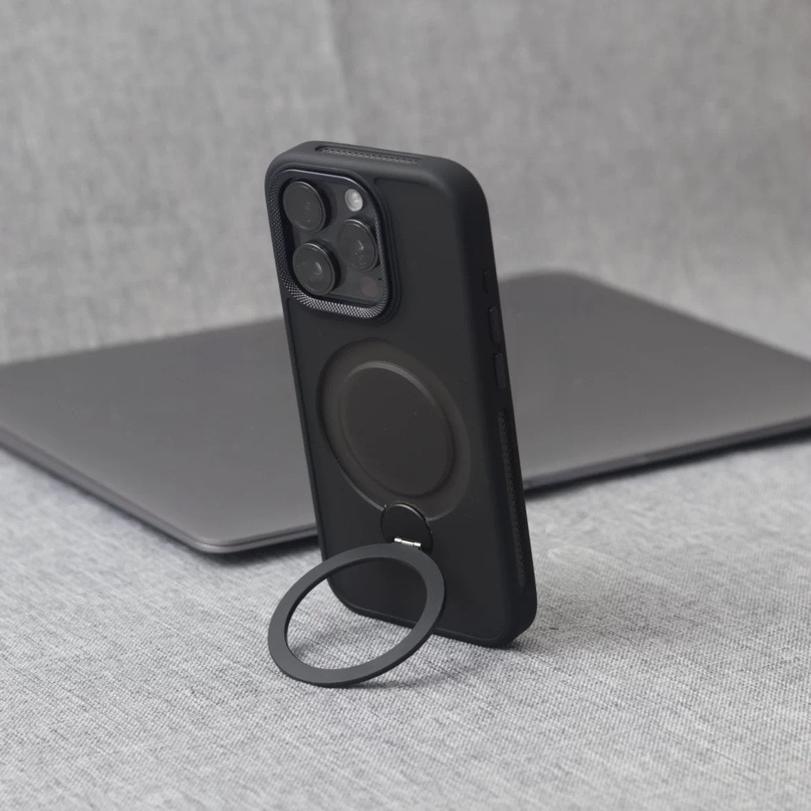 iPhone 11 360 Degree Rotable Invisible Stand Case Black