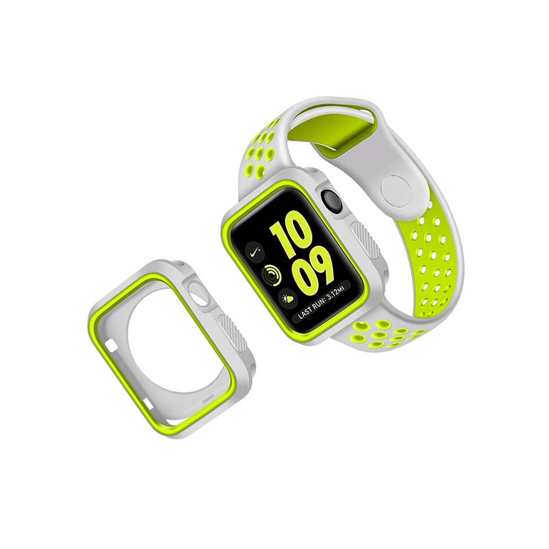 Nebula™ Apple Watch Bumper Protective Case Grey Neon