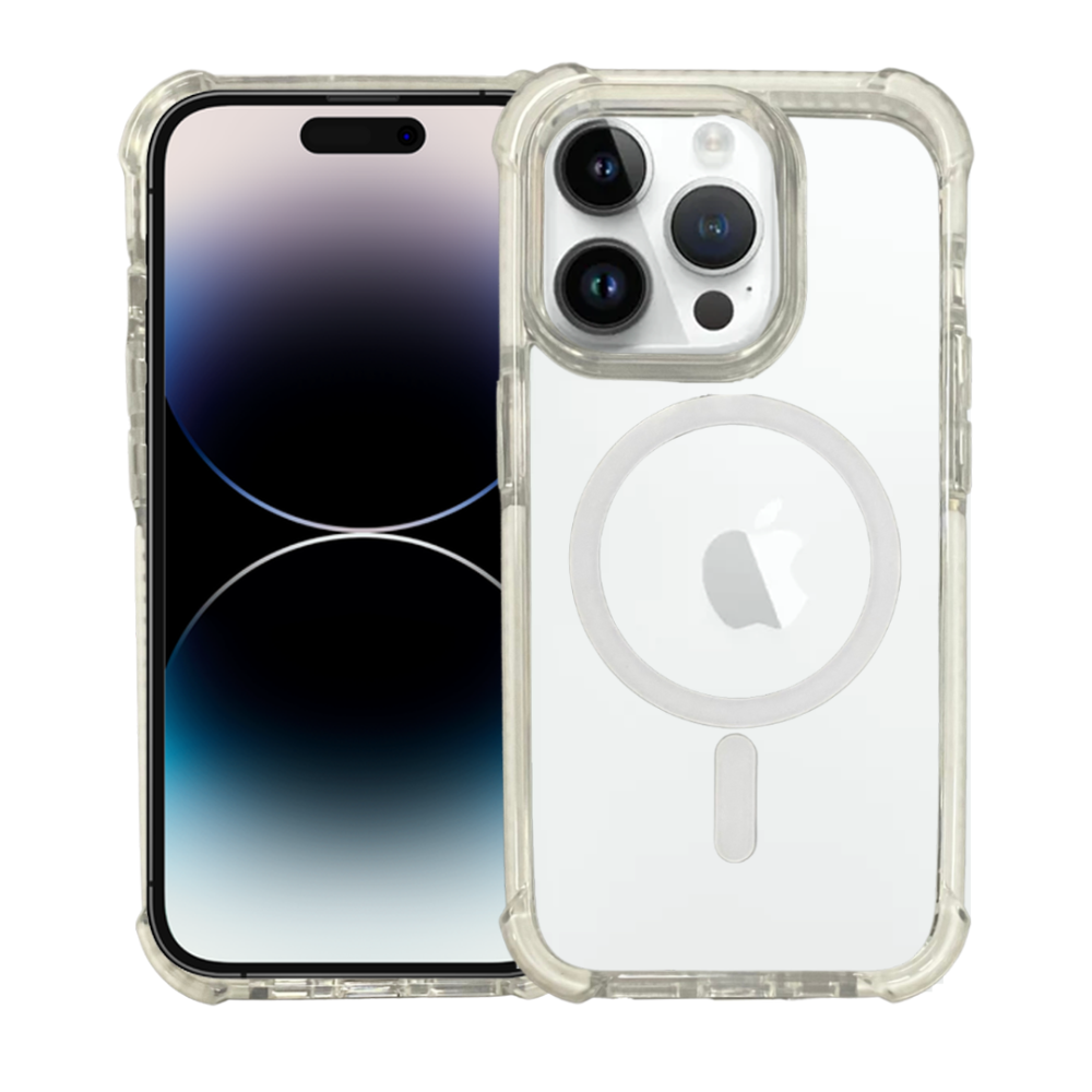 Nebula iPhone 16 Pro Clear Back Tough MagSafe Case White