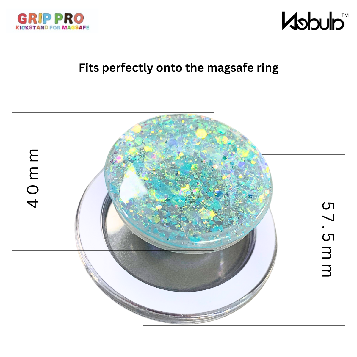 GripPro Magnetic Phone Ring  Confetti Ice Blue