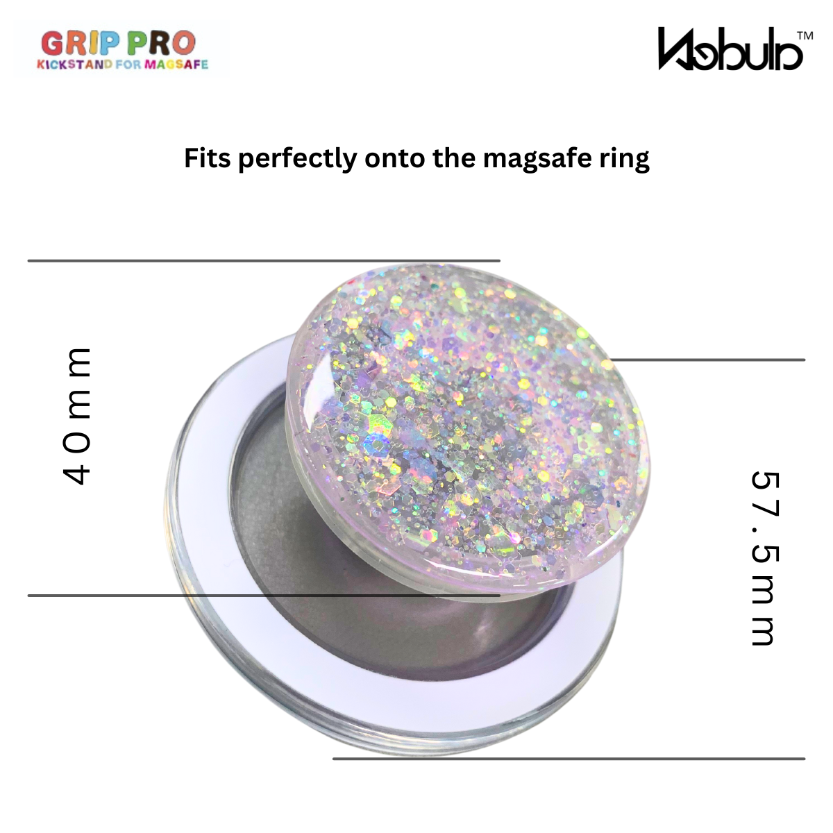 GripPro Magnetic Phone Ring Confetti Purple