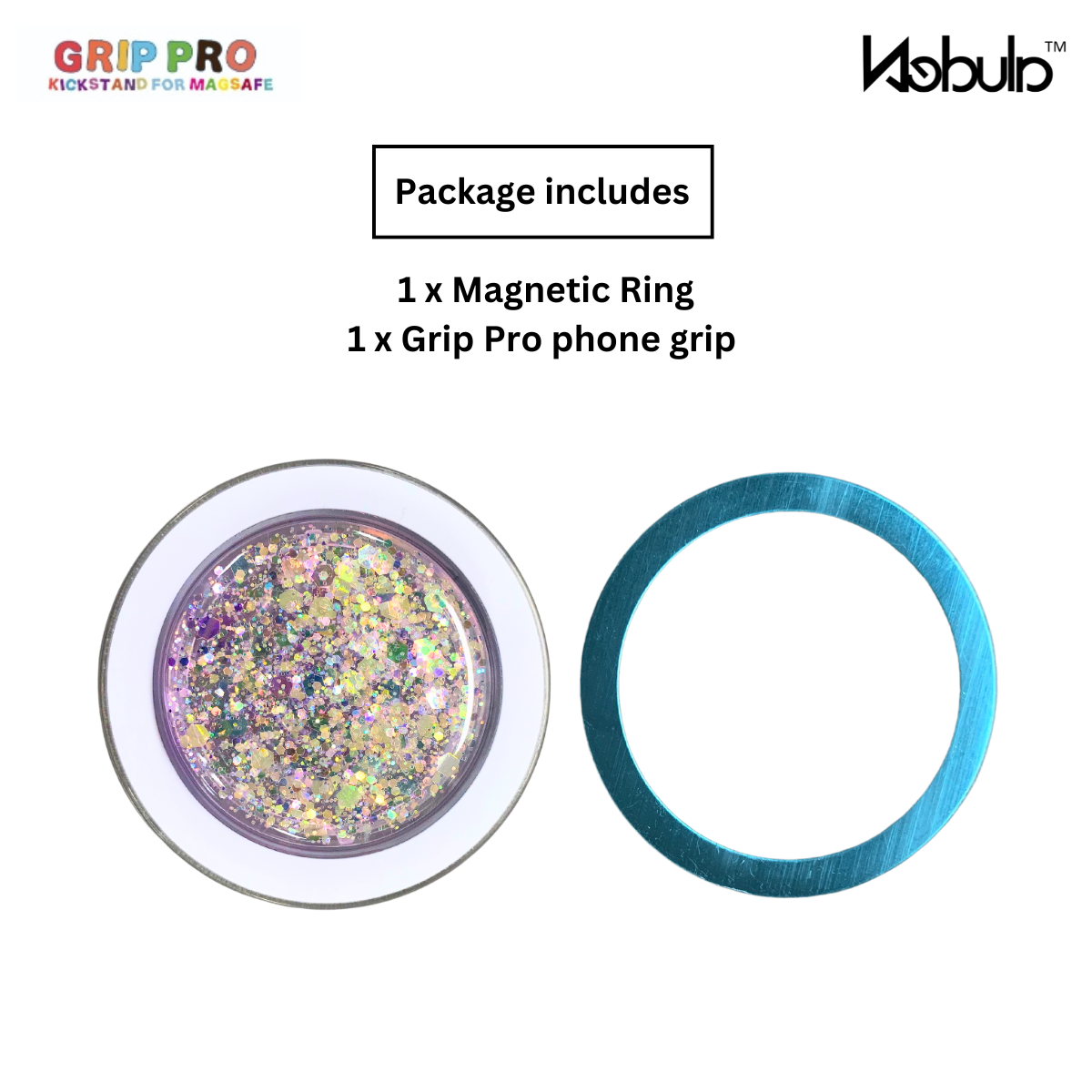 GripPro Magnetic Phone Ring Confetti Purple