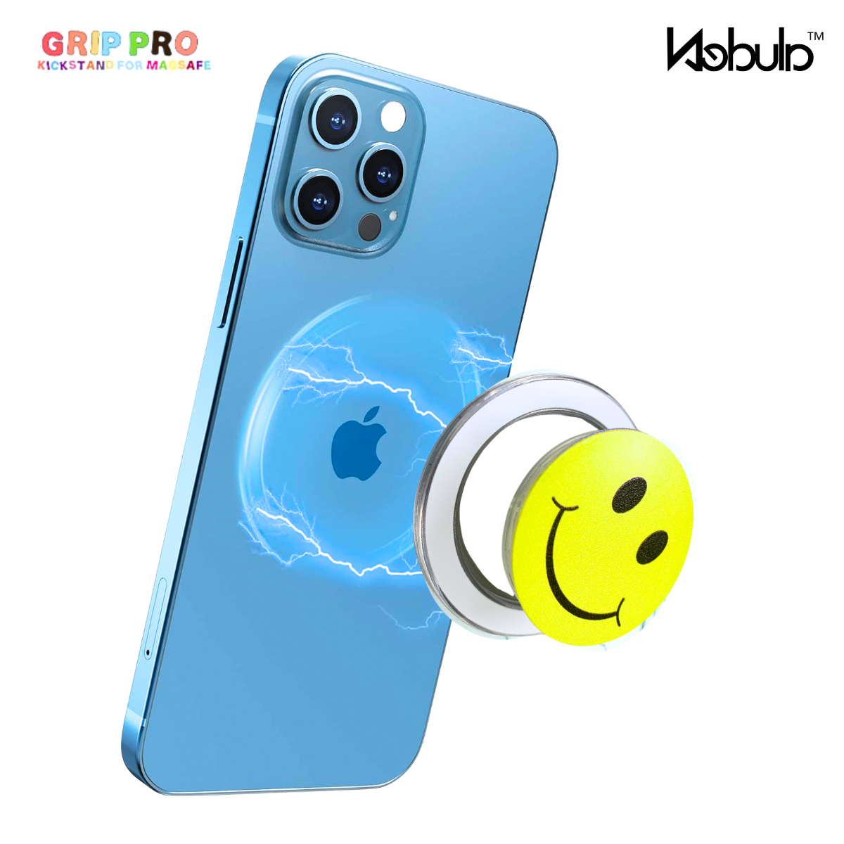GripPro Magnetic Phone Ring Smiley Face