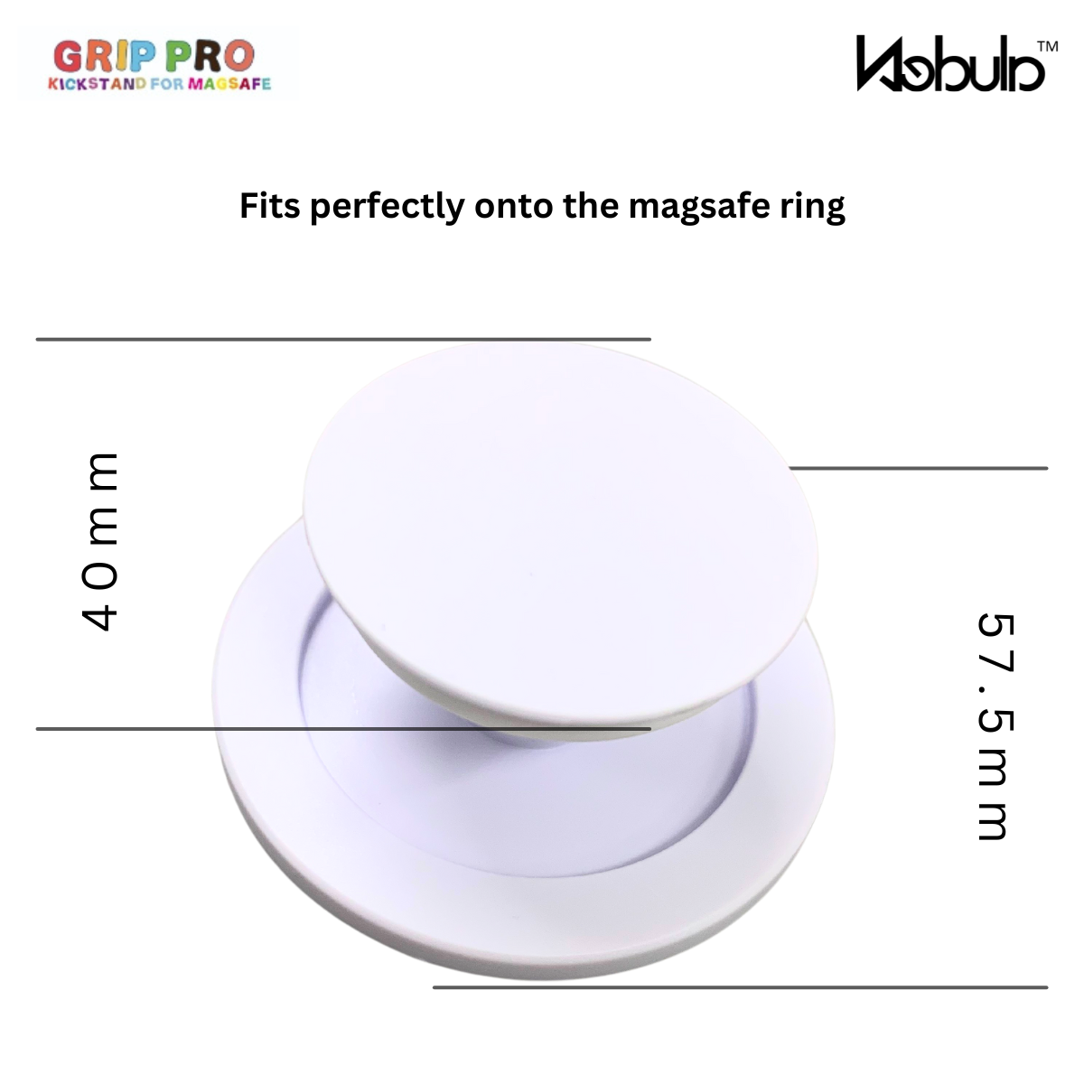 GripPro Magnetic Phone Ring White