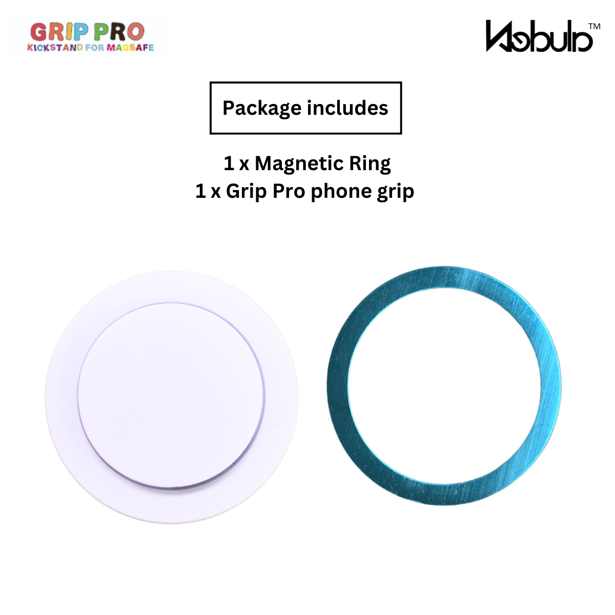 GripPro Magnetic Phone Ring White