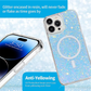 Nebula Magic Glitter Magsafe White Blue - iPhone Cases