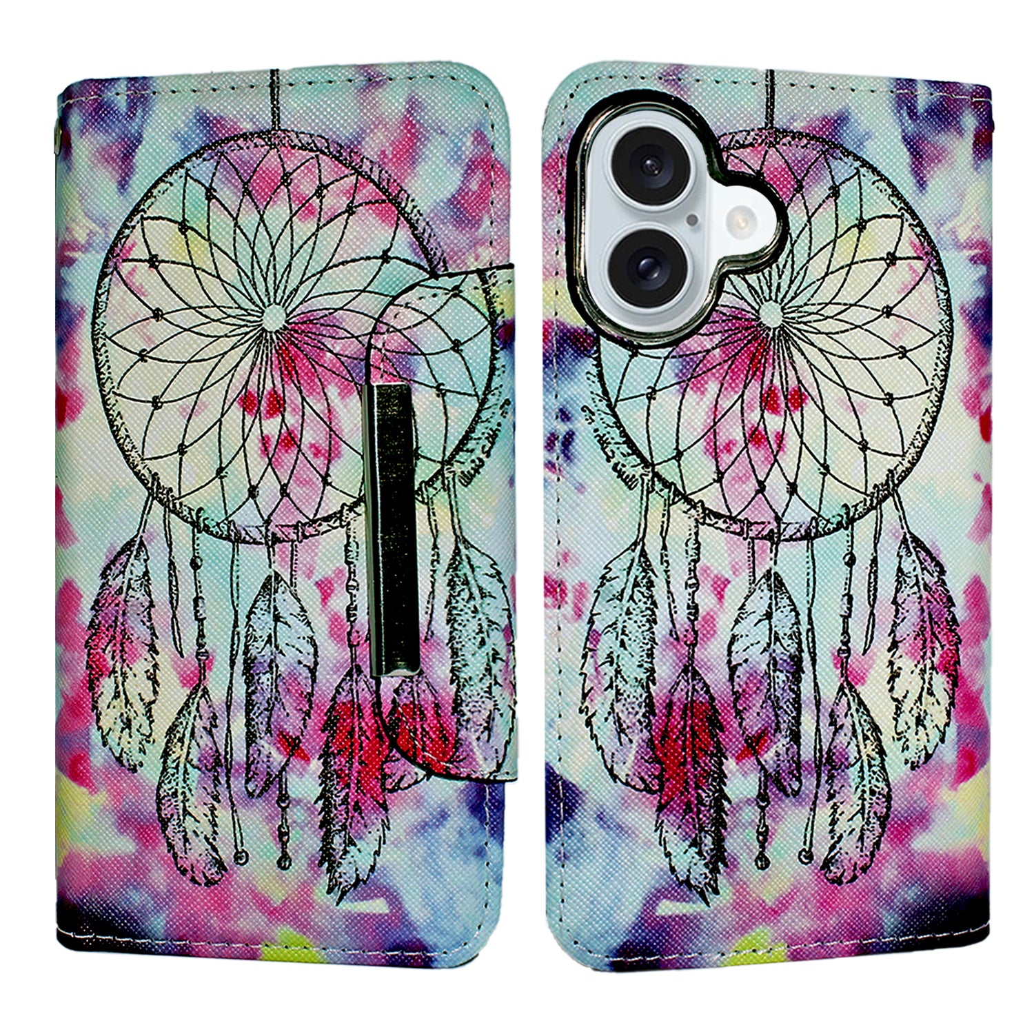 Magnetic Wallet Case Dream Catcher - iPhone