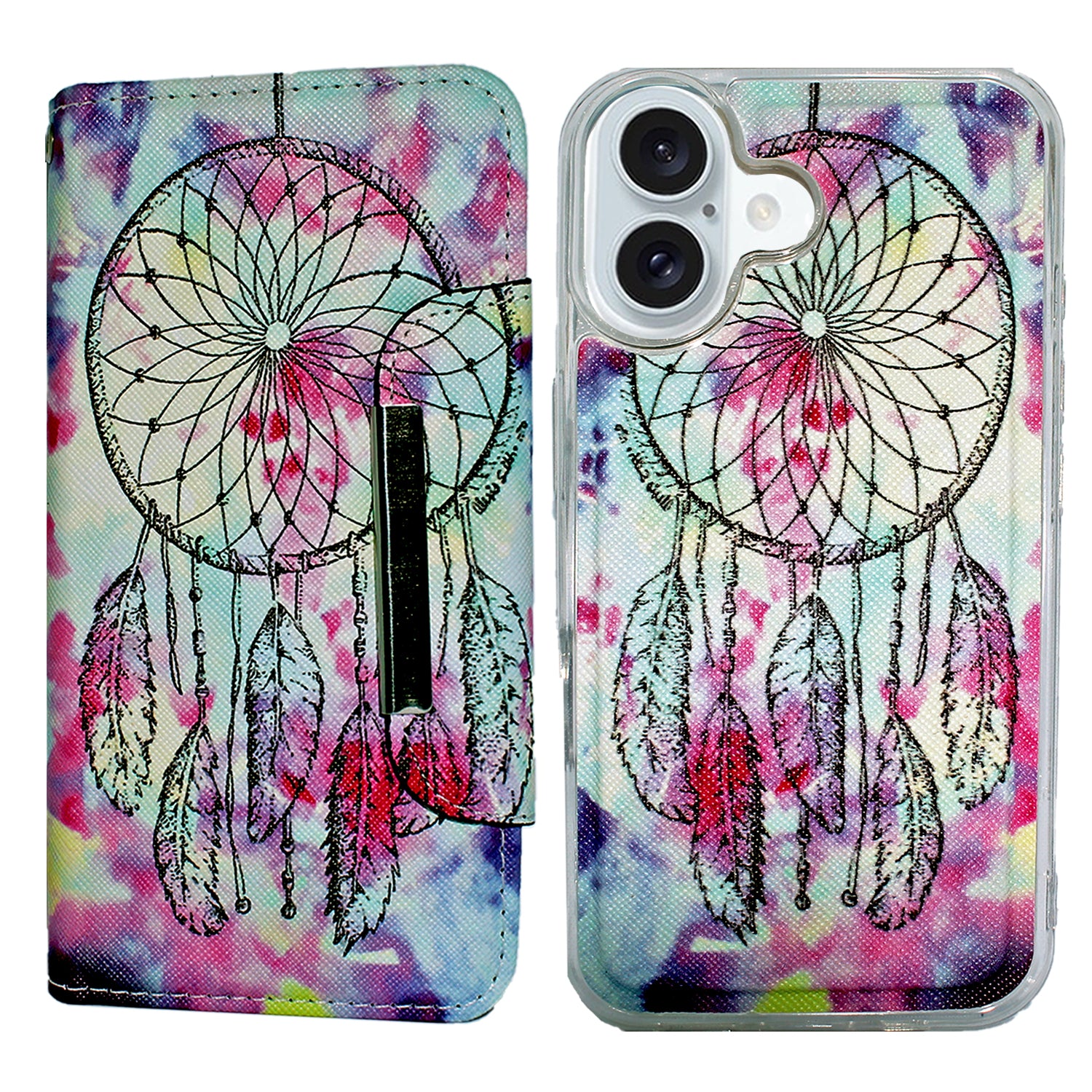 Magnetic Wallet Case Dream Catcher - iPhone