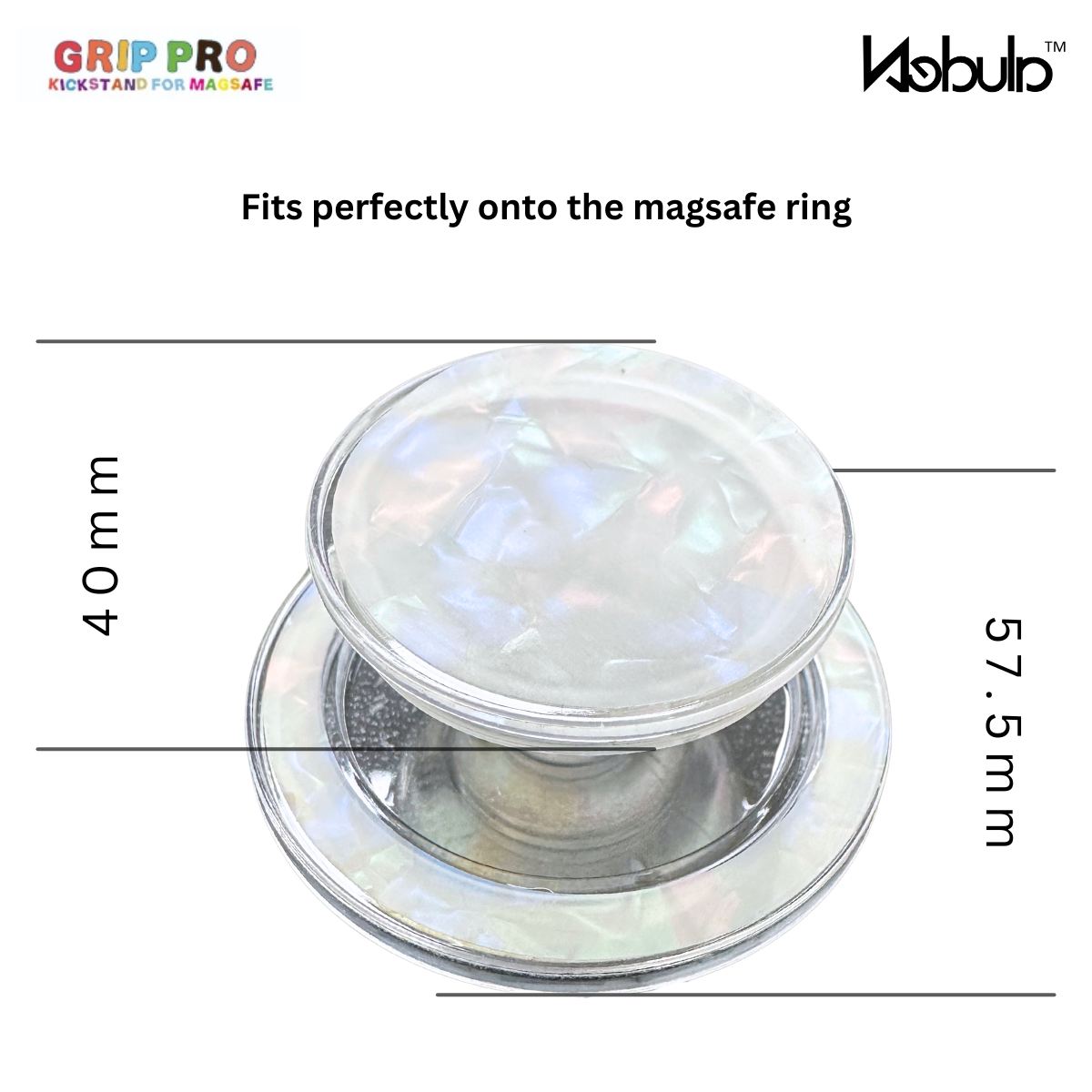 GripPro Magnetic Phone Ring Opal White