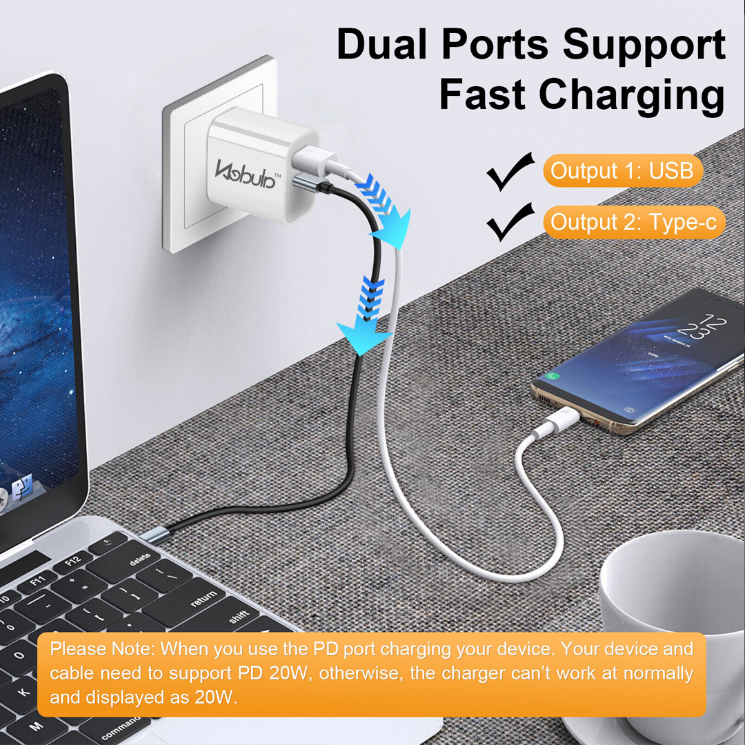 Nebula™ 20W Dual USBA+C Wall Charger