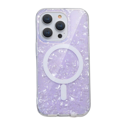 Nebula™ Opal Shell Magsafe Case Purple - iPhone Case