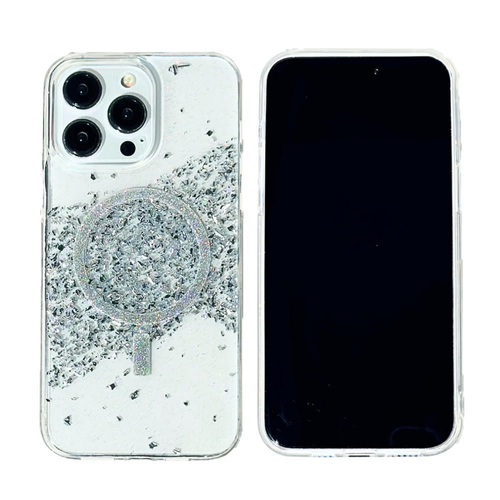 Nebula™ Noble Metal Dusted Magsafe Case Silver - iPhone Case