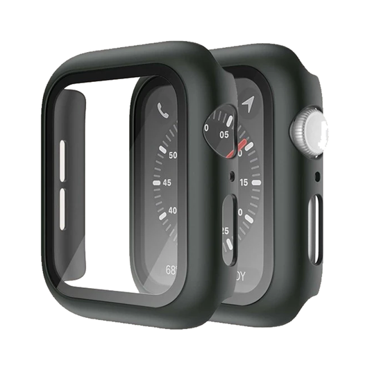 Nebula™ Shockproof with Tempered Glass Case Black - Apple Watch