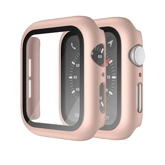 Nebula™ Shockproof with Tempered Glass Case Rose Gold - Apple Watch