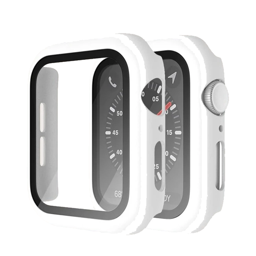 Nebula™ Shockproof with Tempered Glass Case White - Apple Watch