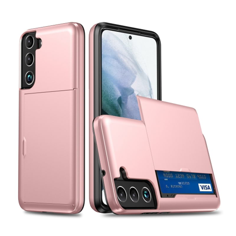 Nebula™ Tough Armour Slide Card Holder Rose Gold - Samsung S22+