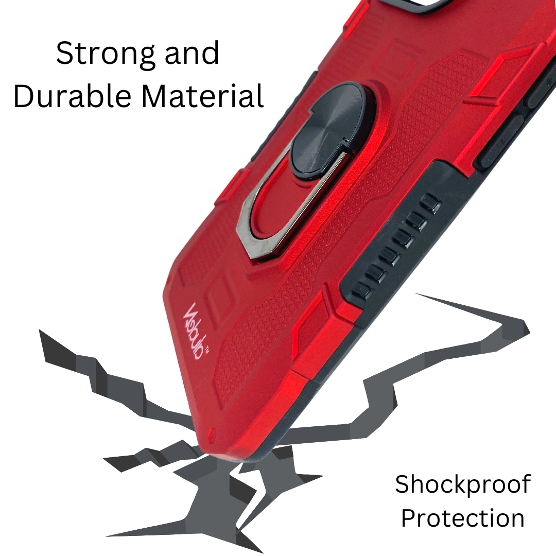 Nebula™ Military Grade with Phone Ring Red - iPhone Case